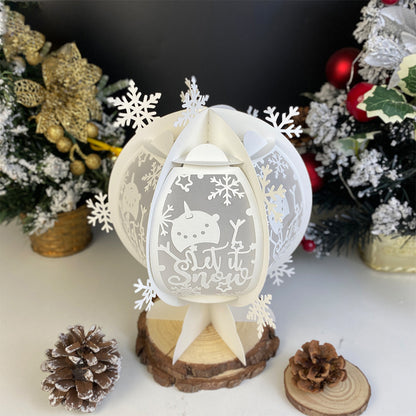 Let It Snow - 3D Snowball Lantern File  - Cricut File  - VEKTOR KRAFT
