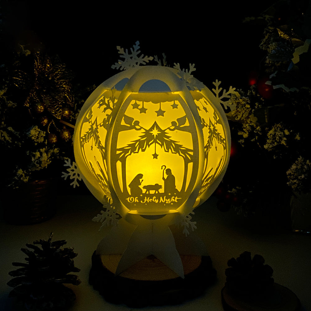 Nativity - 3D Snowball Lantern File  - Cricut File  - VEKTOR KRAFT