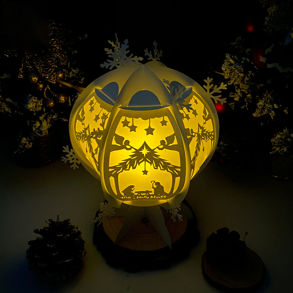 Nativity - 3D Snowball Lantern File  - Cricut File  - VEKTOR KRAFT