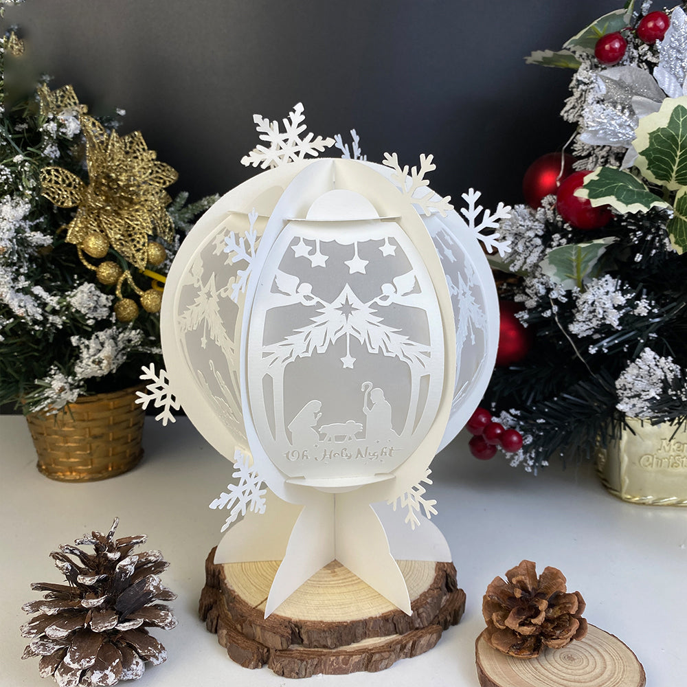 Nativity - 3D Snowball Lantern File  - Cricut File  - VEKTOR KRAFT
