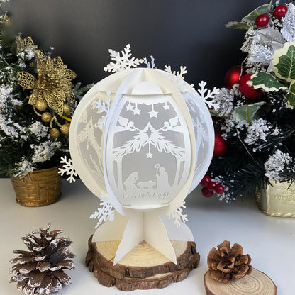 Nativity - 3D Snowball Lantern File  - Cricut File  - VEKTOR KRAFT
