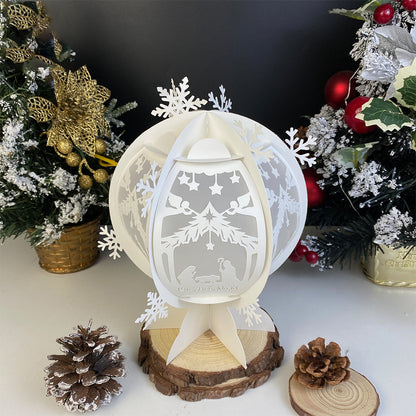 Nativity - 3D Snowball Lantern File  - Cricut File  - VEKTOR KRAFT