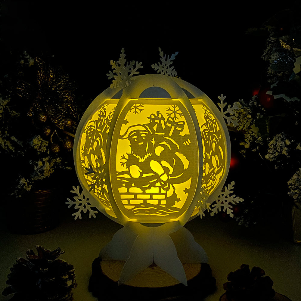 Santa Claus 2 - 3D Snowball Lantern File  - Cricut File  - VEKTOR KRAFT