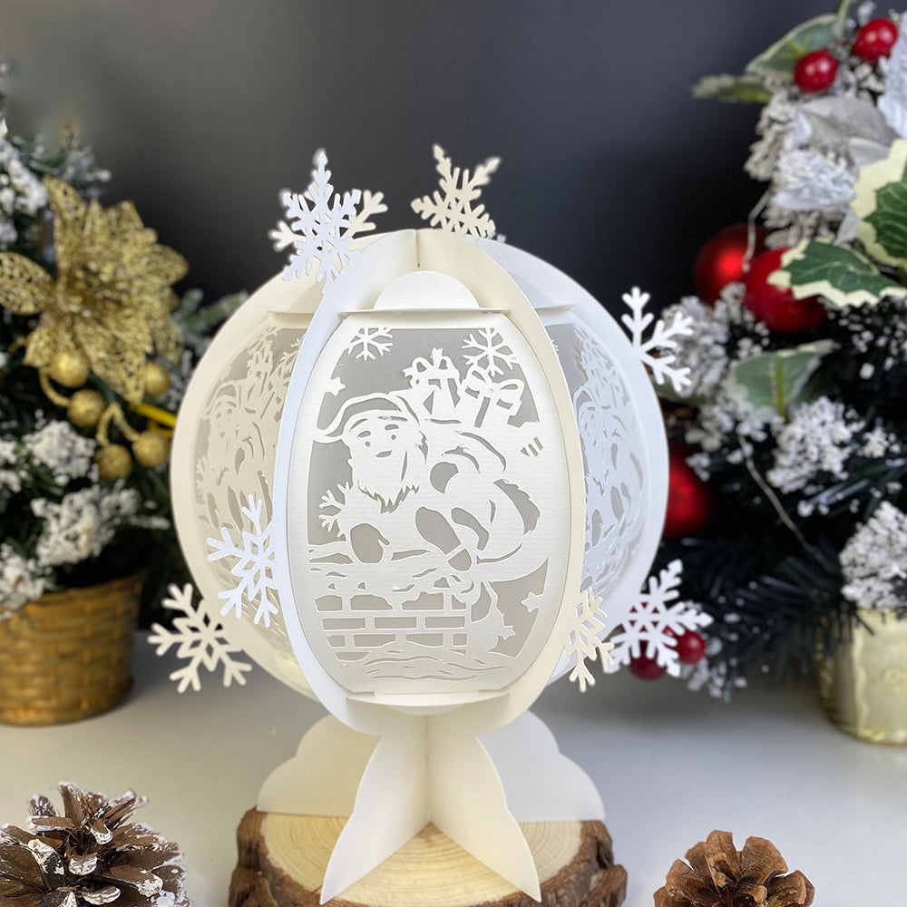 Santa Claus 2 - 3D Snowball Lantern File  - Cricut File  - VEKTOR KRAFT