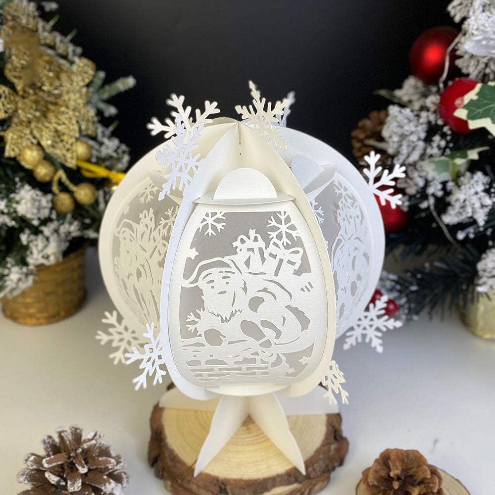 Santa Claus 2 - 3D Snowball Lantern File  - Cricut File  - VEKTOR KRAFT