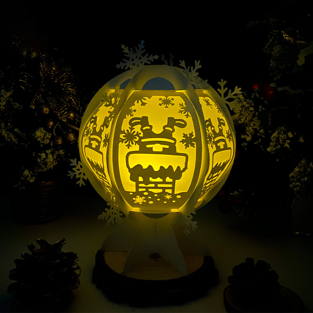 Santa Claus - 3D Snowball Lantern File  - Cricut File  - VEKTOR KRAFT