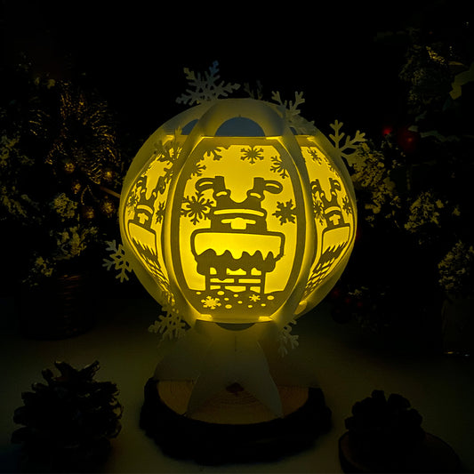 Santa Claus - 3D Snowball Lantern File  - Cricut File  - VEKTOR KRAFT