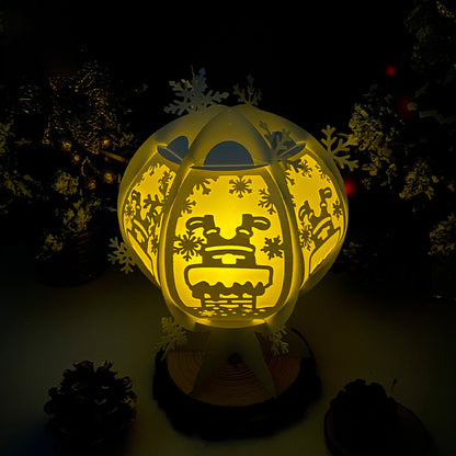 Santa Claus - 3D Snowball Lantern File  - Cricut File  - VEKTOR KRAFT