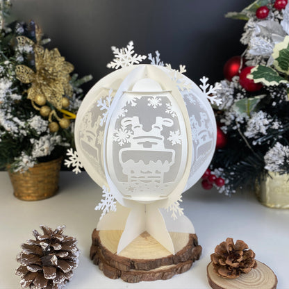 Santa Claus - 3D Snowball Lantern File  - Cricut File  - VEKTOR KRAFT