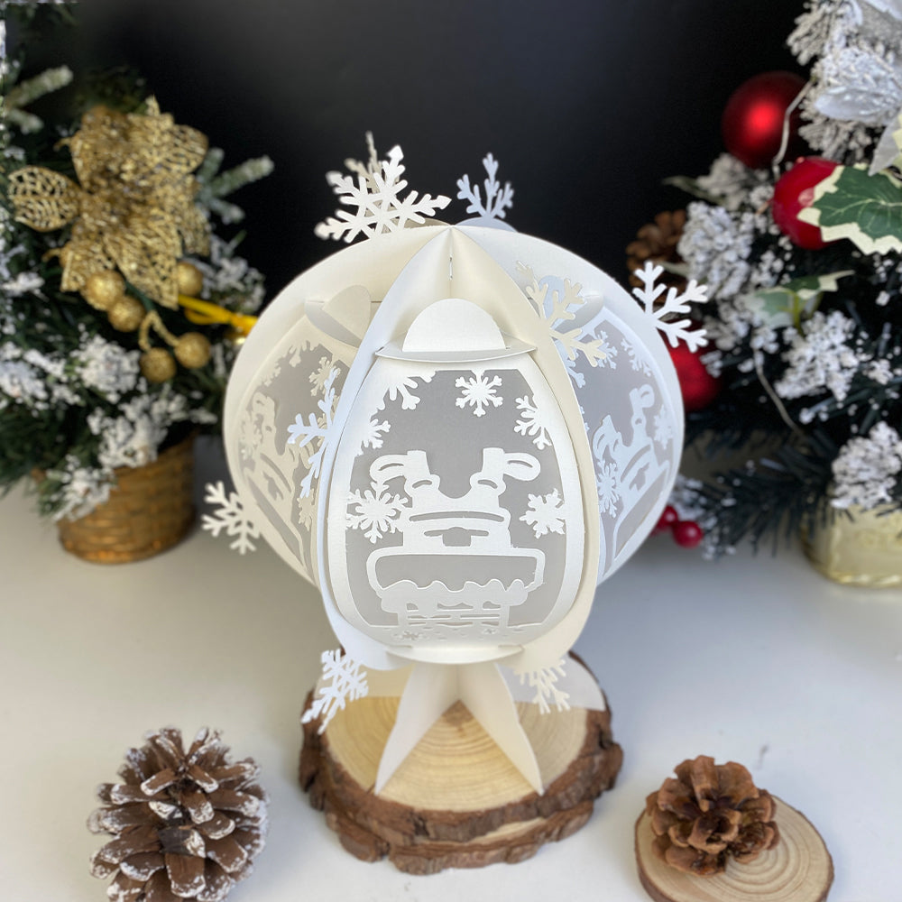 Santa Claus - 3D Snowball Lantern File  - Cricut File  - VEKTOR KRAFT