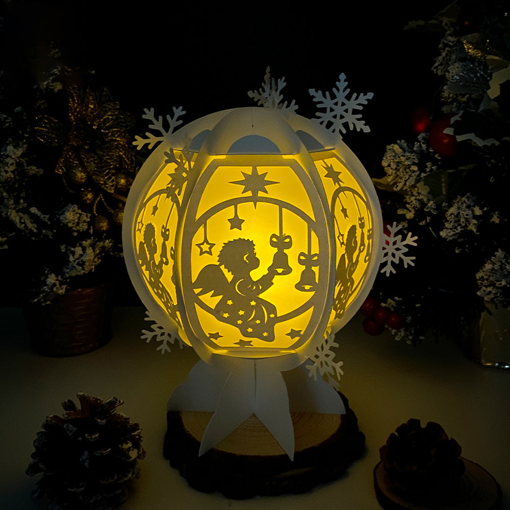 Xmas Angel - 3D Snowball Lantern File  - Cricut File  - VEKTOR KRAFT