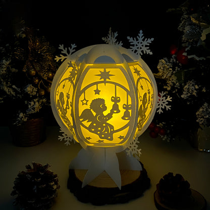 Xmas Angel - 3D Snowball Lantern File  - Cricut File  - VEKTOR KRAFT