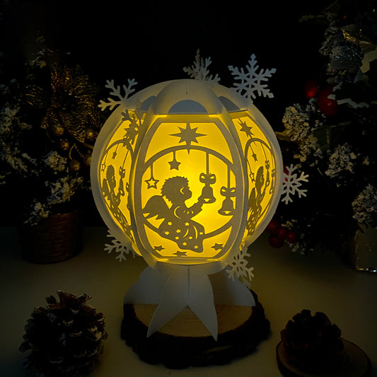 Xmas Angel - 3D Snowball Lantern File  - Cricut File  - VEKTOR KRAFT