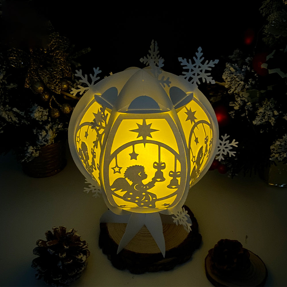 Xmas Angel - 3D Snowball Lantern File  - Cricut File  - VEKTOR KRAFT