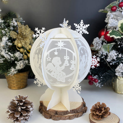 Xmas Angel - 3D Snowball Lantern File  - Cricut File  - VEKTOR KRAFT