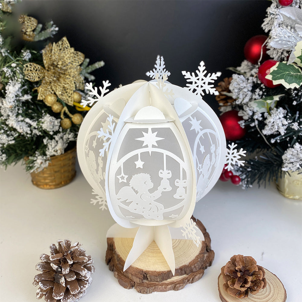 Xmas Angel - 3D Snowball Lantern File  - Cricut File  - VEKTOR KRAFT