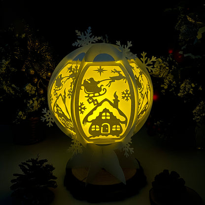 Xmas House - 3D Snowball Lantern File  - Cricut File  - VEKTOR KRAFT
