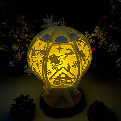 Xmas House - 3D Snowball Lantern File  - Cricut File  - VEKTOR KRAFT