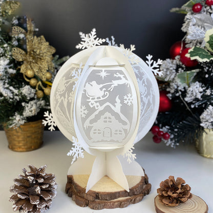 Xmas House - 3D Snowball Lantern File  - Cricut File  - VEKTOR KRAFT