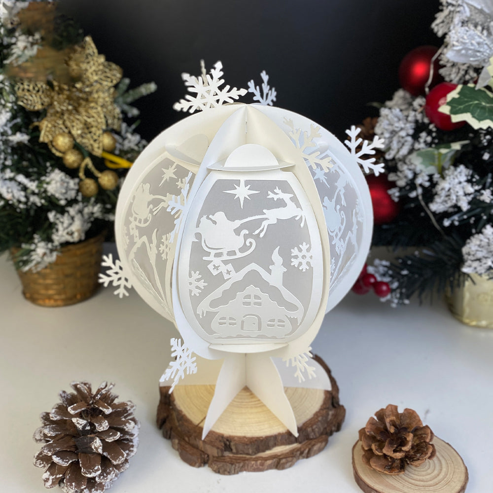 Xmas House - 3D Snowball Lantern File  - Cricut File  - VEKTOR KRAFT