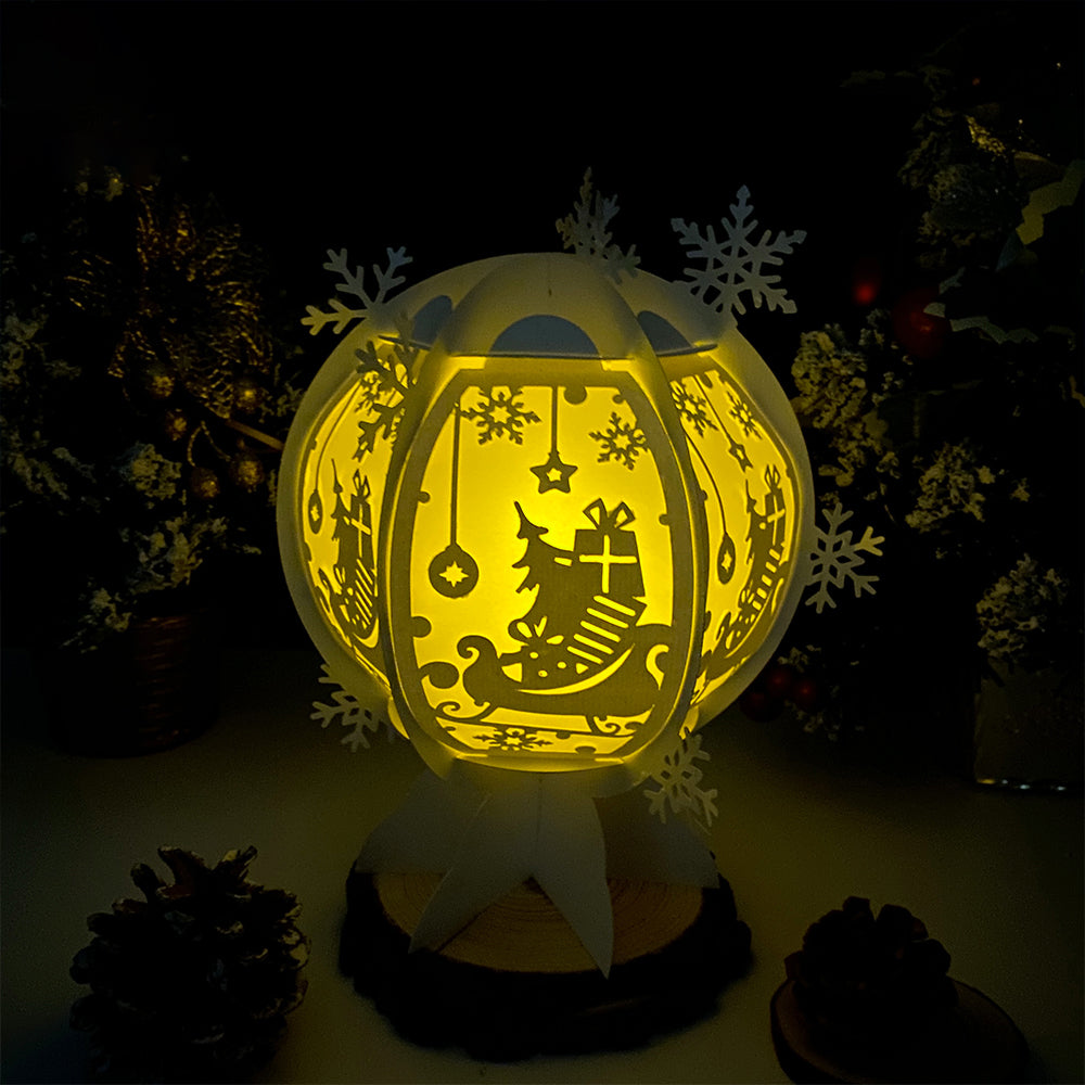 Xmas Sleigh - 3D Snowball Lantern File  - Cricut File  - VEKTOR KRAFT