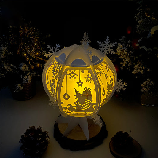 Xmas Sleigh - 3D Snowball Lantern File  - Cricut File  - VEKTOR KRAFT