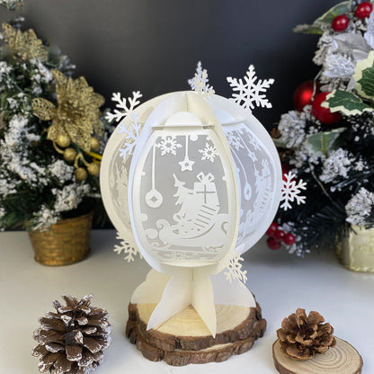 Xmas Sleigh - 3D Snowball Lantern File  - Cricut File  - VEKTOR KRAFT