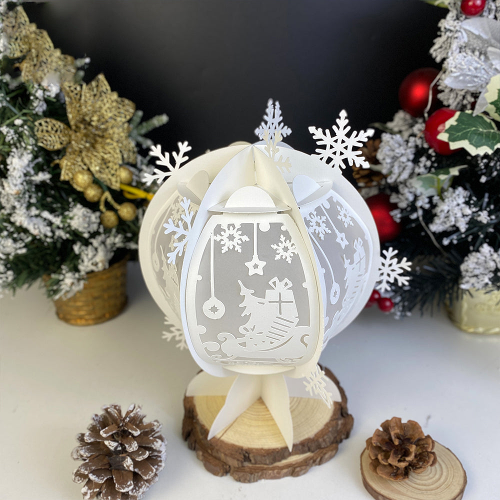Xmas Sleigh - 3D Snowball Lantern File  - Cricut File  - VEKTOR KRAFT