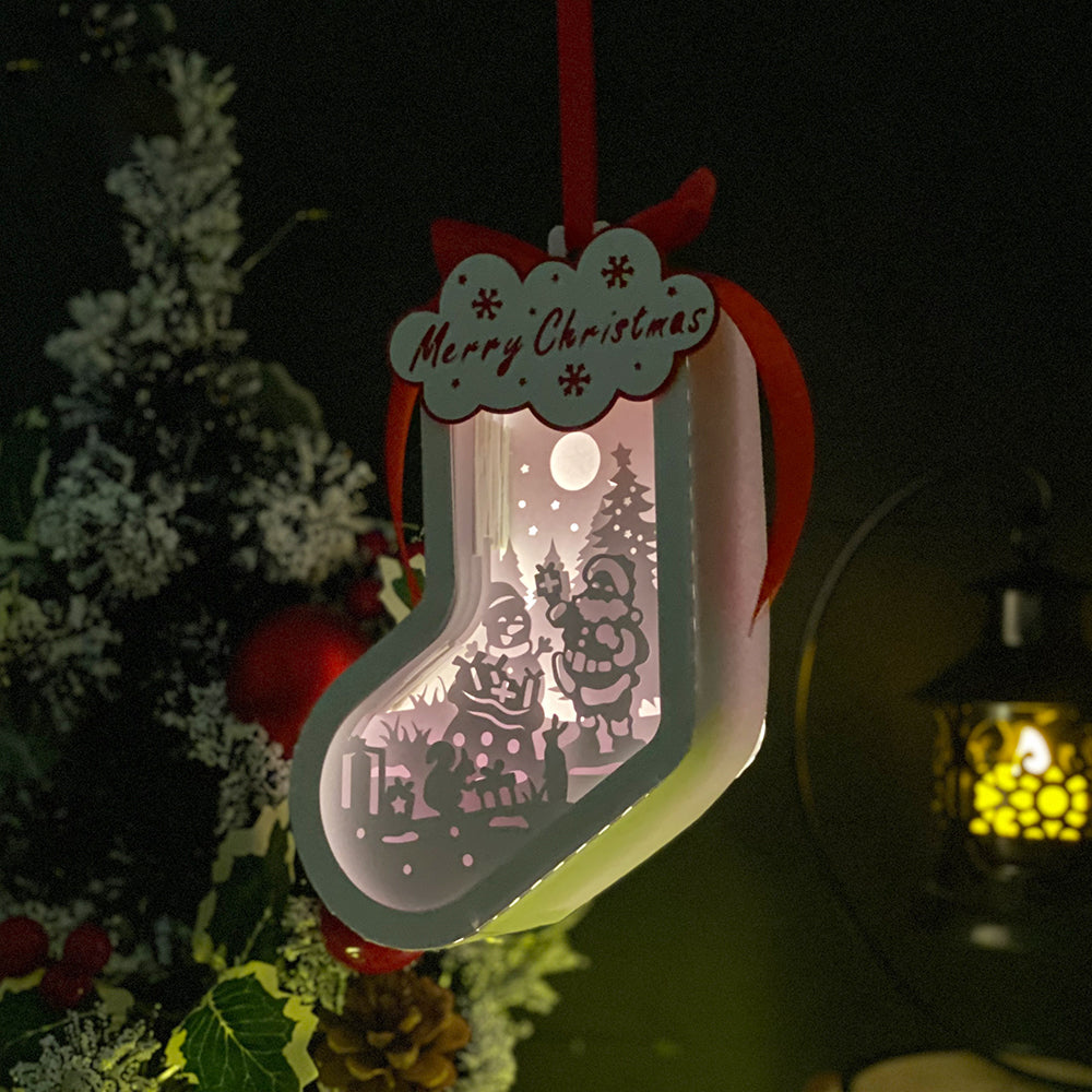 Xmas 2 - 3D Sock Lantern File  - Cricut File  - VEKTOR KRAFT