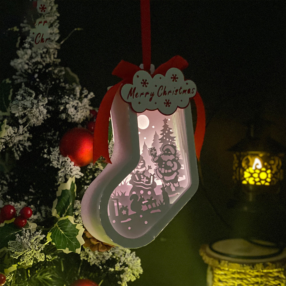 Xmas 2 - 3D Sock Lantern File  - Cricut File  - VEKTOR KRAFT