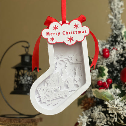 Xmas 3 - 3D Sock Lantern File  - Cricut File  - VEKTOR KRAFT