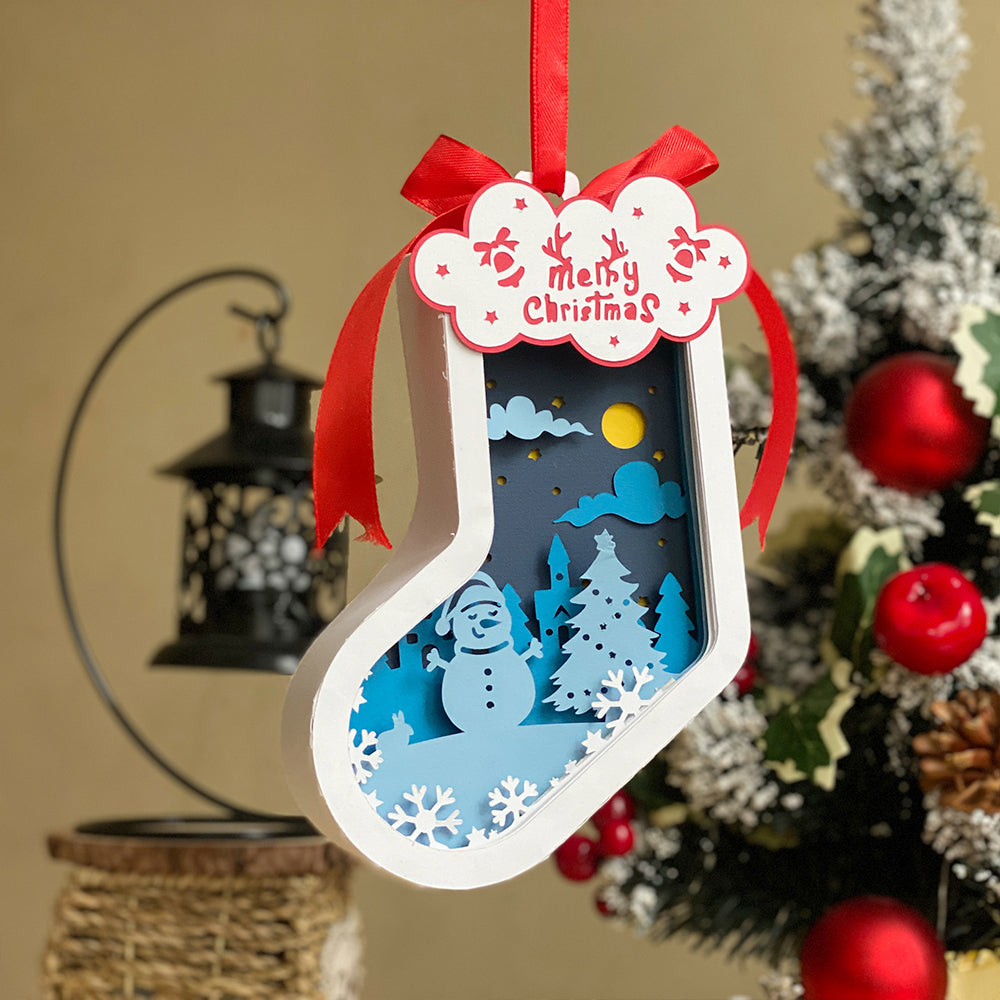 Xmas 4 - 3D Sock Lantern File  - Cricut File  - VEKTOR KRAFT