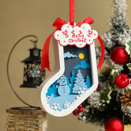 Xmas 4 - 3D Sock Lantern File  - Cricut File  - VEKTOR KRAFT