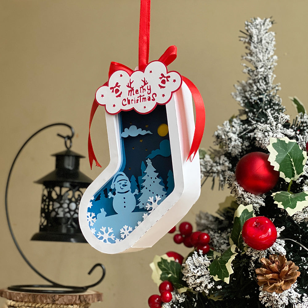 Xmas 4 - 3D Sock Lantern File  - Cricut File  - VEKTOR KRAFT