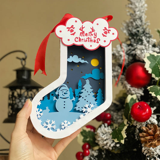 Xmas 4 - 3D Sock Lantern File  - Cricut File  - VEKTOR KRAFT