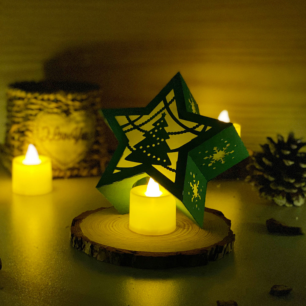 Xmas 4 - 3D Star Lantern File  - Cricut File 1  - VEKTOR KRAFT