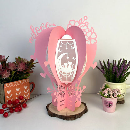 Cat Couple – 3D Lantern SVG File for Cricut & Silhouette