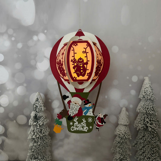 Christmas - 3D Lantern Air Balloon File - Cricut File  - VEKTOR KRAFT