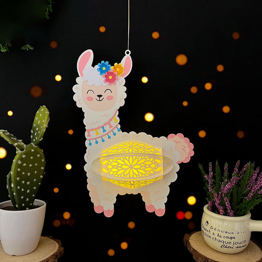 Alpaca - 3D Animal Lantern File  - Cricut File  - VEKTOR KRAFT