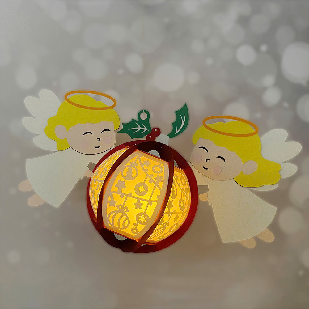 Angel 3 – 3D Lantern SVG File for Cricut & Silhouette