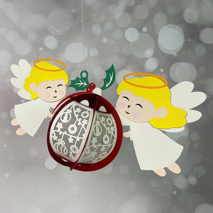 Angel 3 – 3D Lantern SVG File for Cricut & Silhouette