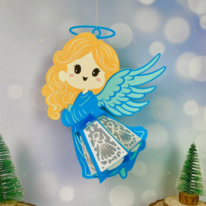 Angel 4 – 3D Lantern SVG File for Cricut & Silhouette
