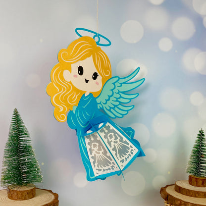 Angel 4 – 3D Lantern SVG File for Cricut & Silhouette