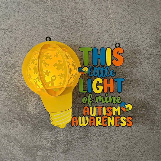 Autism 2 - 3D Lantern Autism File  - Cricut File  - VEKTOR KRAFT