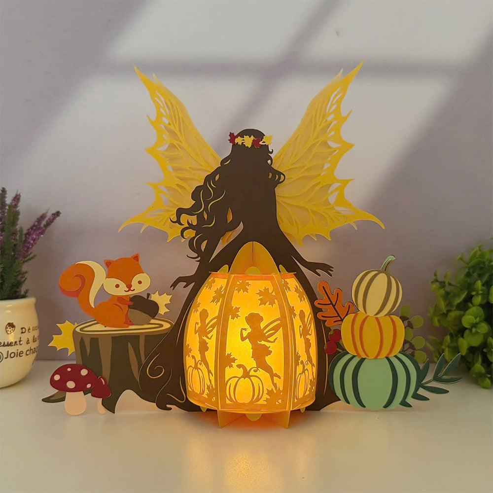 Autumn Fairy – 3D Lantern SVG File for Cricut & Silhouette