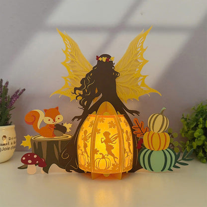 Autumn Fairy – 3D Lantern SVG File for Cricut & Silhouette