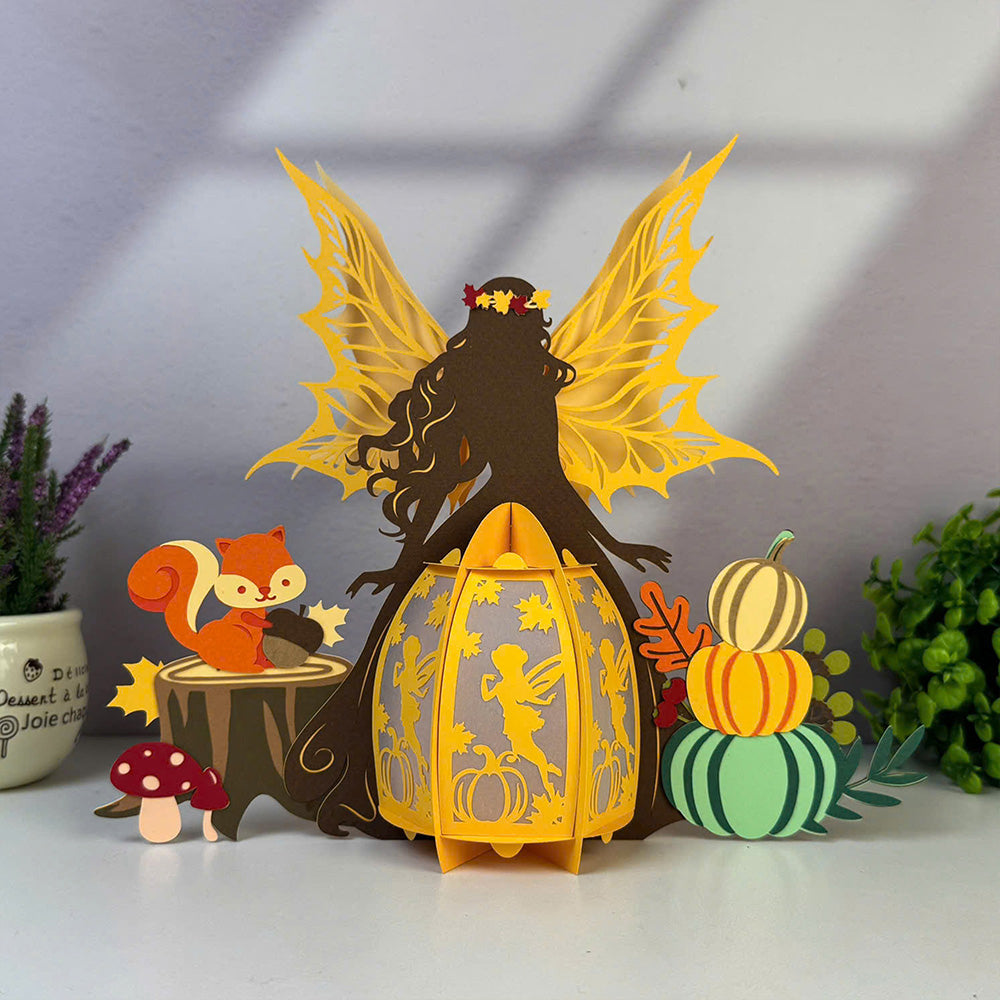 Autumn Fairy – 3D Lantern SVG File for Cricut & Silhouette