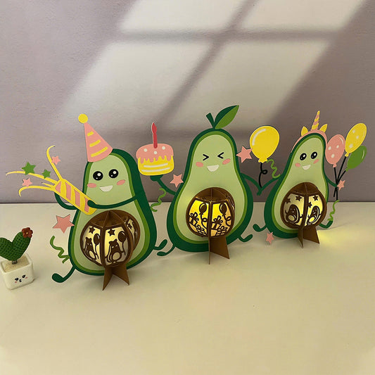 Avocado - 3D Fruit Lantern File  - Cricut File  - VEKTOR KRAFT