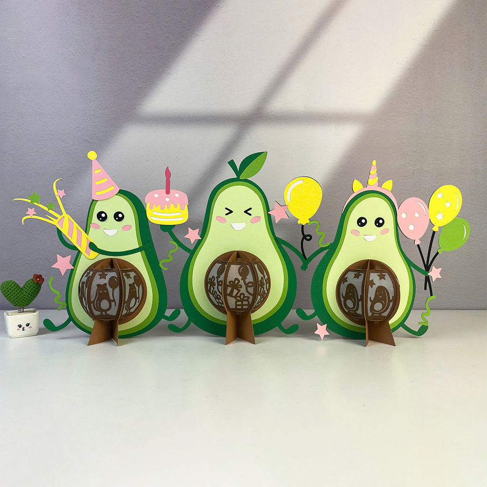 Avocado – 3D Lantern SVG File for Cricut & Silhouette