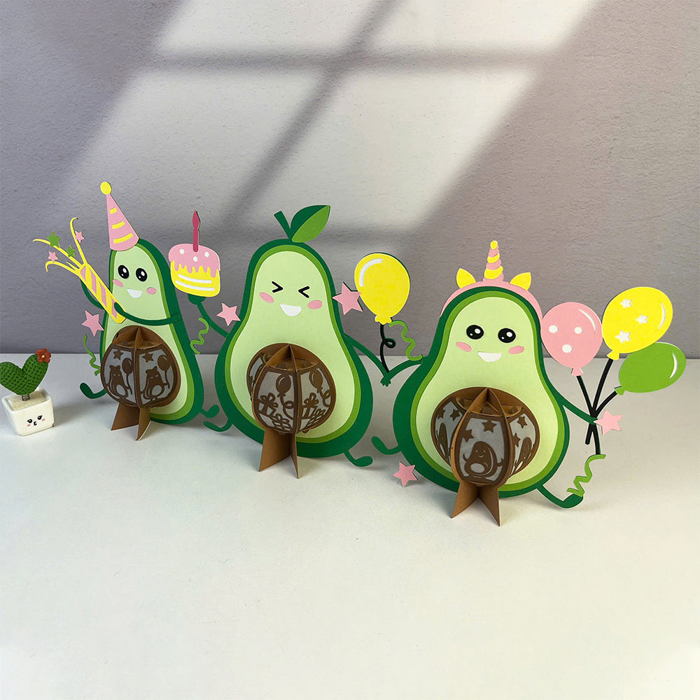 Avocado – 3D Lantern SVG File for Cricut & Silhouette